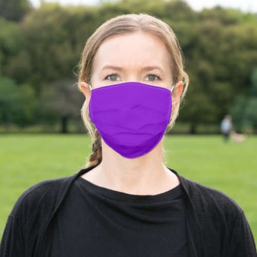 Simply Purple Solid Color Customize It COVID19 Adult Cloth Face Mask