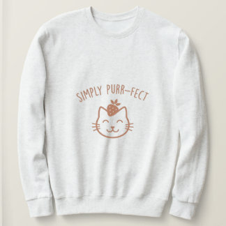 Simply Purr-Fect Cute cat aesthetic Sweatshirt