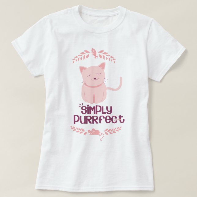 Simply Purrfect/Cat Lovers T-Shirt (Design Front)