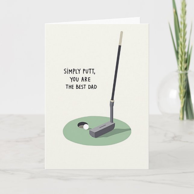 Simply Putt Best Dad Fathers Day Card (Front)