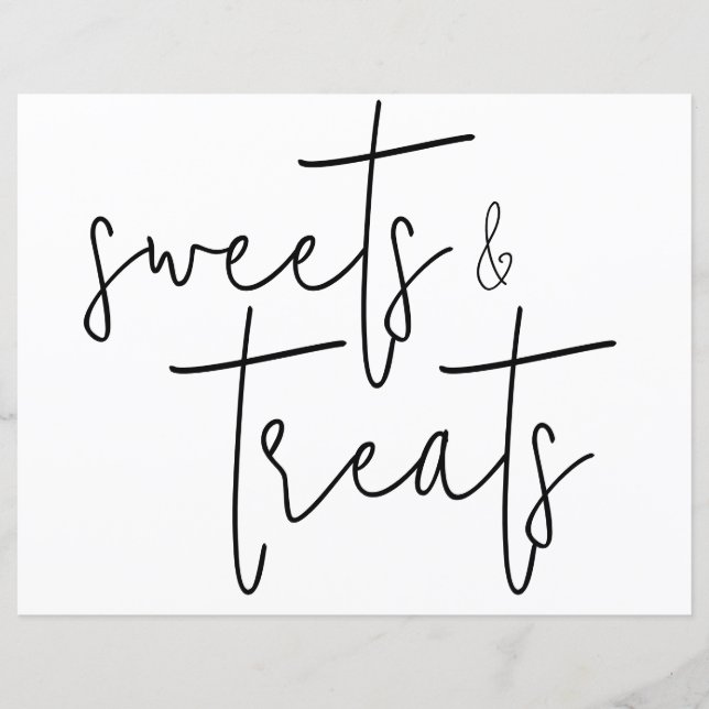 Simply Quaint Dessert Table Sign (Front)