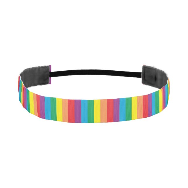 Simply Rainbow Pattern Athletic Headband (Front)