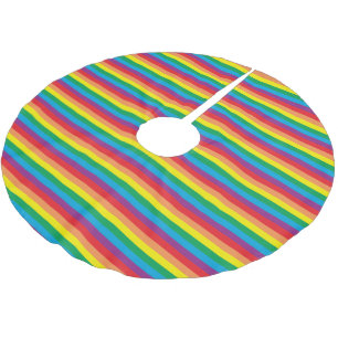 Simply Rainbow Pattern Brushed Polyester Tree Skirt