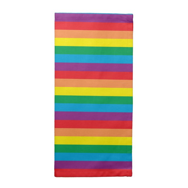 Simply Rainbow Pattern Cloth Napkin (Half Fold)