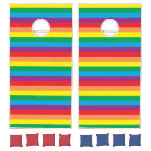 Simply Rainbow Pattern Cornhole Set