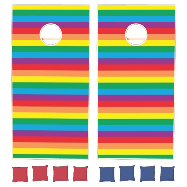 Simply Rainbow Pattern Cornhole Set (Set)