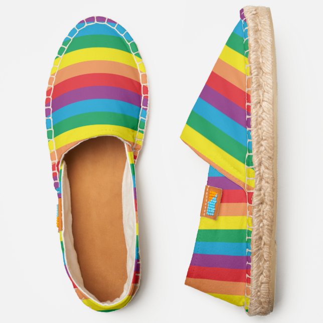 Simply Rainbow Pattern Espadrilles (Side)