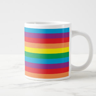 Simply Rainbow Pattern Giant Coffee Mug
