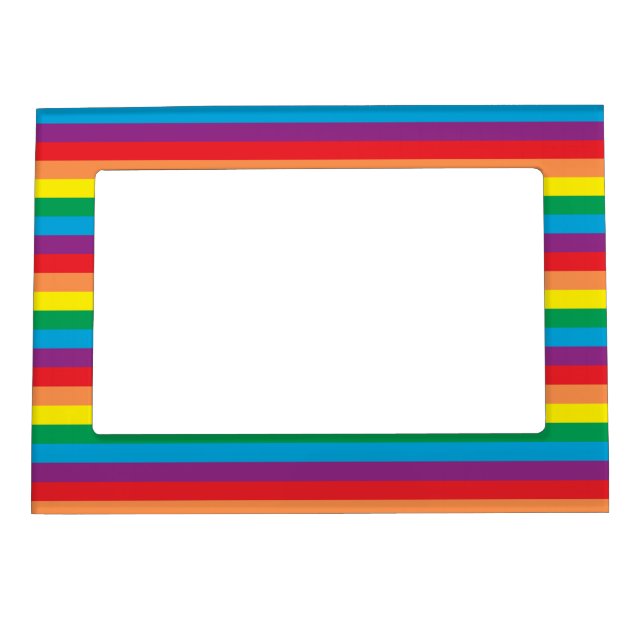 Simply Rainbow Pattern Magnetic Frame (Front)