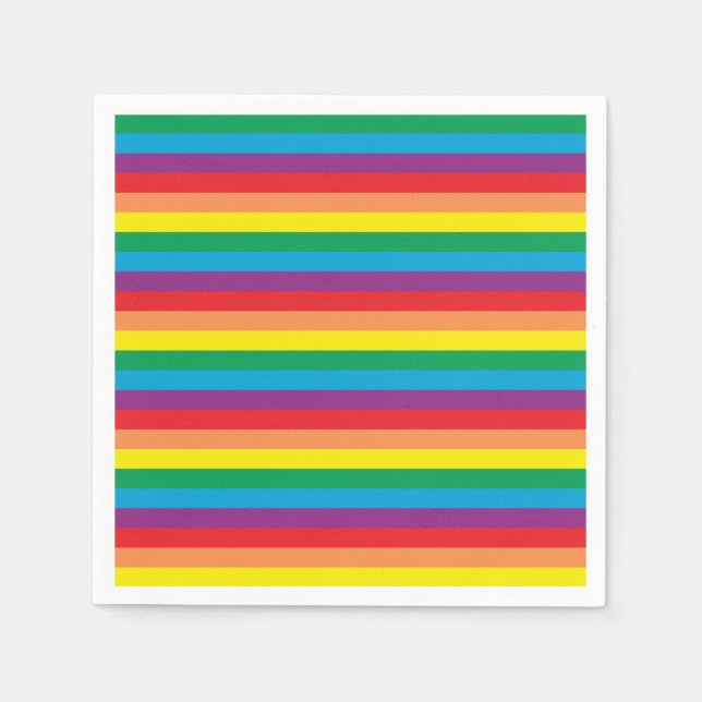 Simply Rainbow Pattern Napkins (Front)