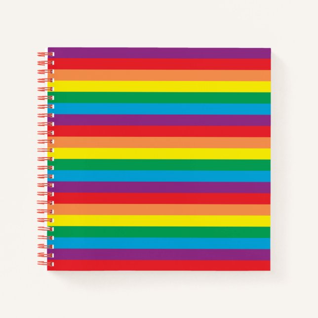 Simply Rainbow Pattern Notebook (Front)