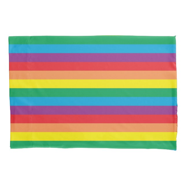 Simply Rainbow Pattern Pillow Case (Front-Left)
