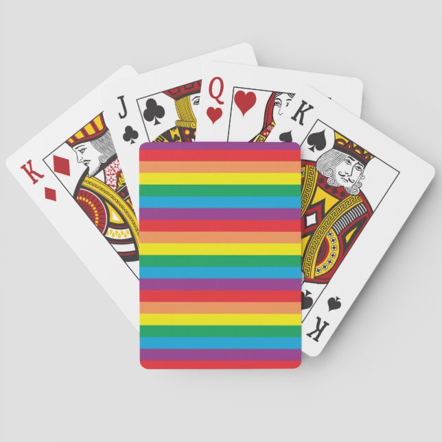 Simply Rainbow Pattern Poker Cards (Back)