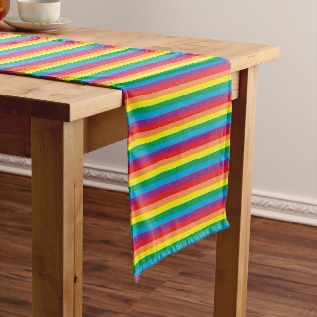 Simply Rainbow Pattern Short Table Runner (In Situ)