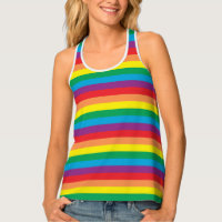 Simply Rainbow Pattern Tank Top
