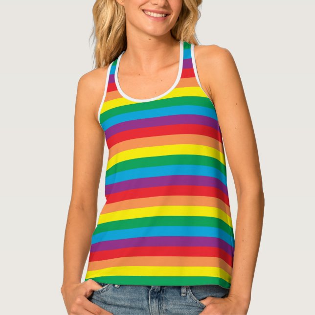 Simply Rainbow Pattern Tank Top (Front)