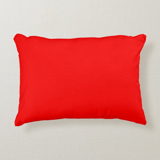 Simply Red Solid Color Accent Pillow (Front)
