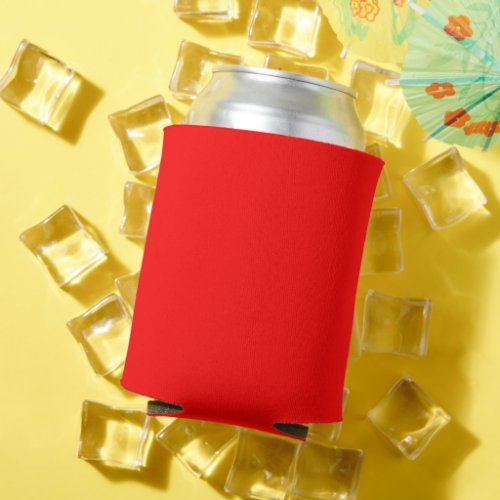 Simply Red Solid Color Can Cooler