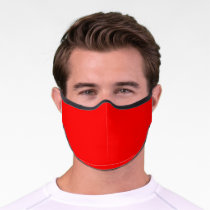 Simply Red Solid Color Customize It COVID19 Premium Face Mask