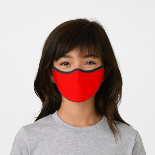 Simply Red Solid Color Customize It COVID Kids Premium Face Mask