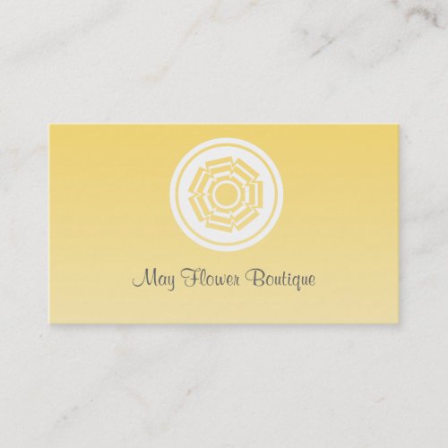 Simply Retro Flower Business Card, Yellow