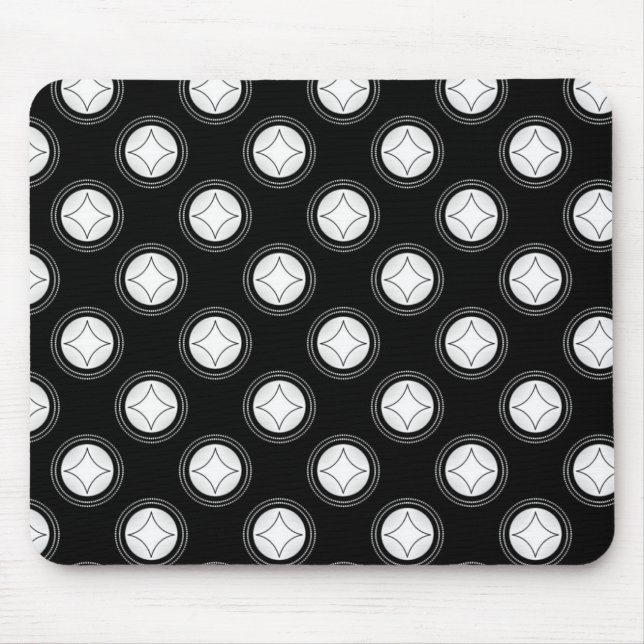 Simply Riveting Mousepad, Black and White Mouse Pad (Front)