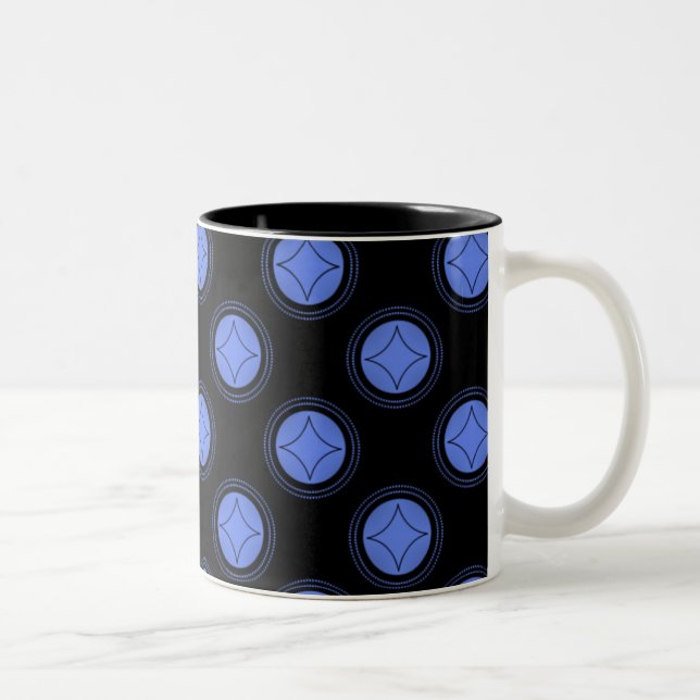 Simply Riveting Mug, Blue Two-Tone Coffee Mug (Right)