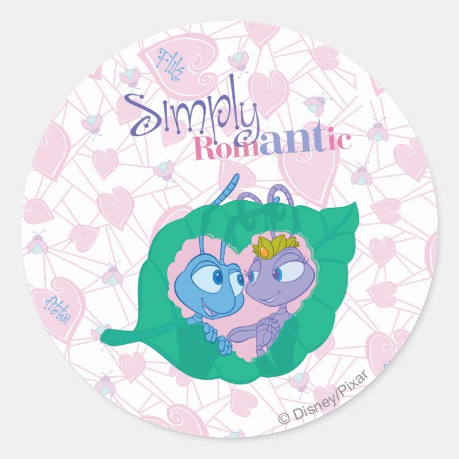 Simply Romantic Classic Round Sticker (Front)