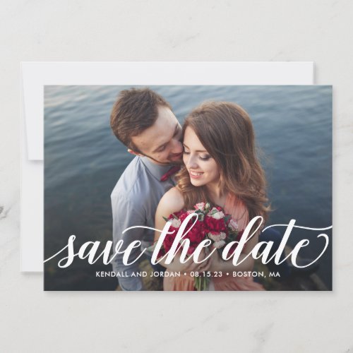 Simply Romantic Editable Color Save The Date Card