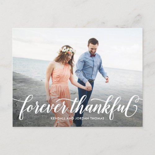 Simply Romantic EDITABLE COLOR Thank You Postcards