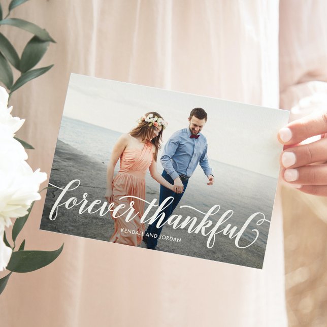 Simply Romantic Editable Color Wedding Thank You Card (Creator Uploaded)