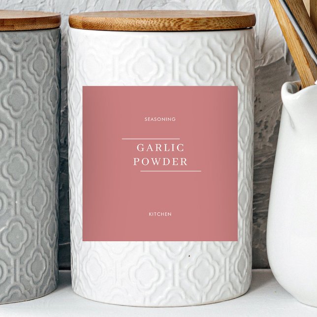Simply Rosy Minimal Kitchen Pantry Jar Labels (Creator Uploaded)
