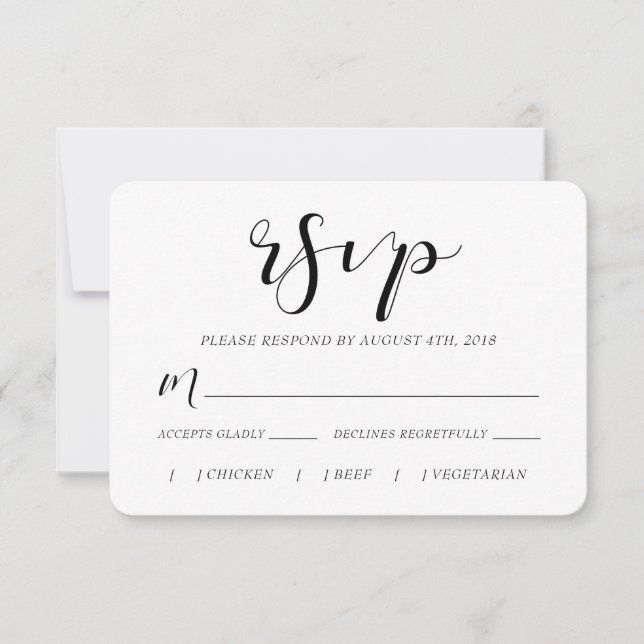 Simply Saying RSVP Card (Front)