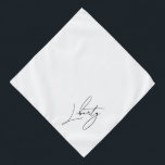 Simply Script Personalized Pet Name White Pet Bandana<br><div class="desc">Minimalist white...  personalized with your pet's name in modern script. Background color,  and text style,  size and color can be changed,  using the edit menu.</div>