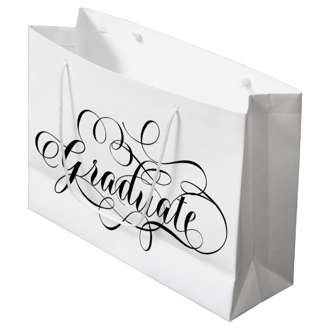 Simply Scripted Graduate Large Gift Bag (Front Angled)