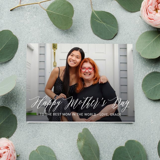 Simply Scripted Happy Mother's Day Photo Card (Creator Uploaded)