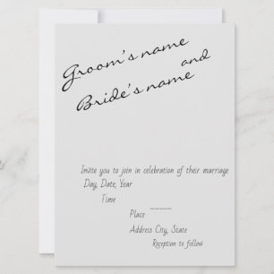 Simply Simple Wedding Invitation