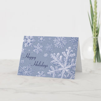 Simply Snowflakes Art Custom Photo Frame Holiday Card