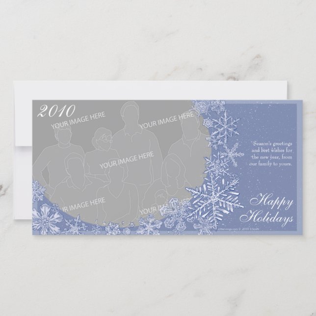Simply Snowflakes Art Horizontal Photo Card 2 (Front)