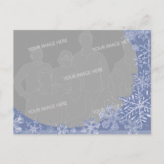 Simply Snowflakes Art Personalized Photo Frame 2 Postcard
