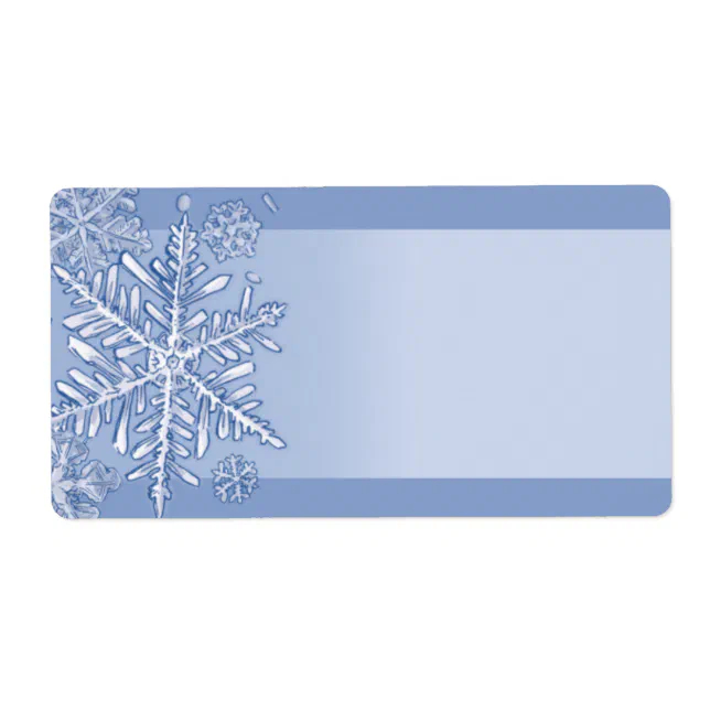 Simply Snowflakes Blank Shipping Labels | Zazzle