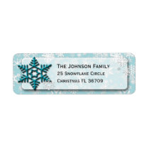 Simply Snowflakes • Refreshing Teal • Christmas Label