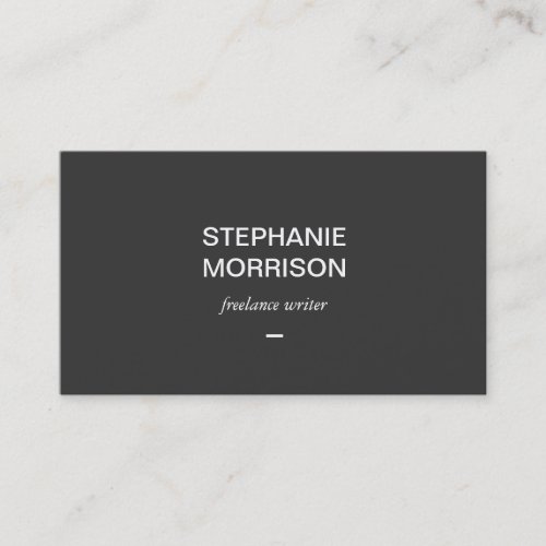 Simply Stated Dk Gray Writer Author Business Card