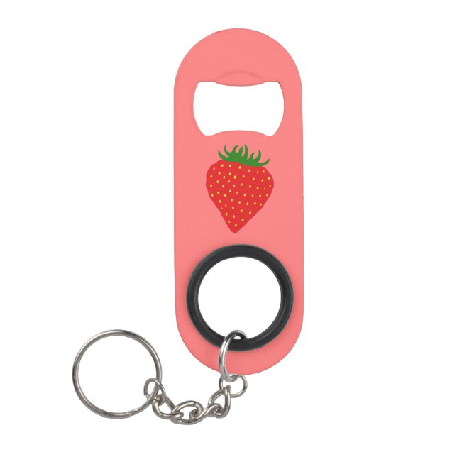 Simply Strawberry custom bottle opener (Front)