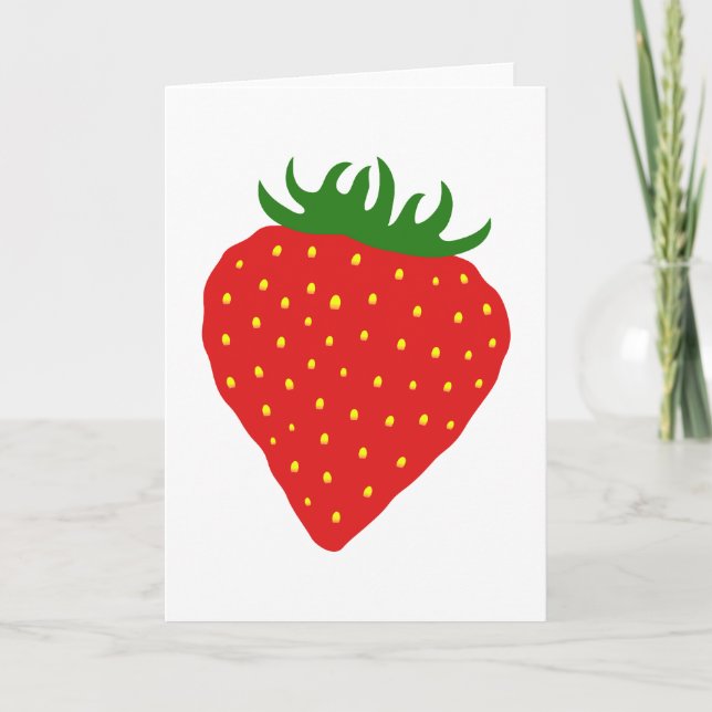 Simply Strawberry custom greeting cards (Front)