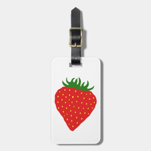Simply Strawberry custom luggage tag