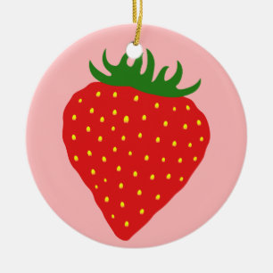 Simply Strawberry custom ornament
