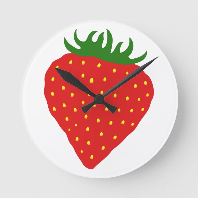 Simply Strawberry custom wall clock (Front)
