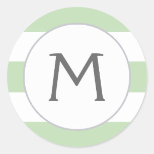 Simply Stripes Monogram Stickers / Mint