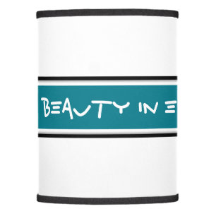 Simply Stripes petrol & Words + your ideas Lamp Shade